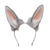 Grey Simulated Plush Rabbit Ears Hairband Cosplay Fluffy Animal Ears Headband Halloween Christmas Cosplay Party Costume