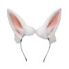 White Simulated Plush Rabbit Ears Hairband Cosplay Fluffy Animal Ears Headband Halloween Christmas Cosplay Party Costume