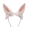 Pink Simulated Plush Rabbit Ears Hairband Cosplay Fluffy Animal Ears Headband Halloween Christmas Cosplay Party Costume