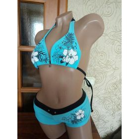 Spring And Summer Fashion Trend Sexy Bikini Suit (Option: Sky Blue Suit-S)