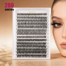DIY Lash Extension Kit 280pcs Individual Lash Clusters D Curl 30D 40D Thick Volume Eyelash Clusters 0.07D 9-16MM Mixed Length Reusable Soft Natur (Option: 30D Eyelash)