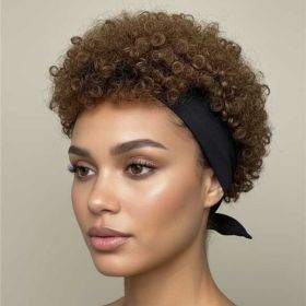 Human Hair, Brown Short Curly Wig, No Glue Required, Fluffyand Curly, Specially Designed For Black Women, Ultra-comfortable Ice Silk Texture, Hig (Option: DD004)