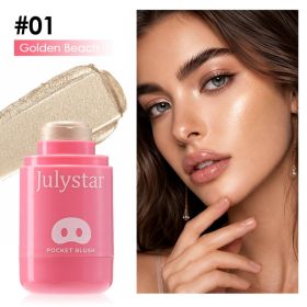 Moisturizing Water, Light Sense, Color Expansion, Natural Lip And Cheek Dual-use Powder Blusher Cream (Option: 1)